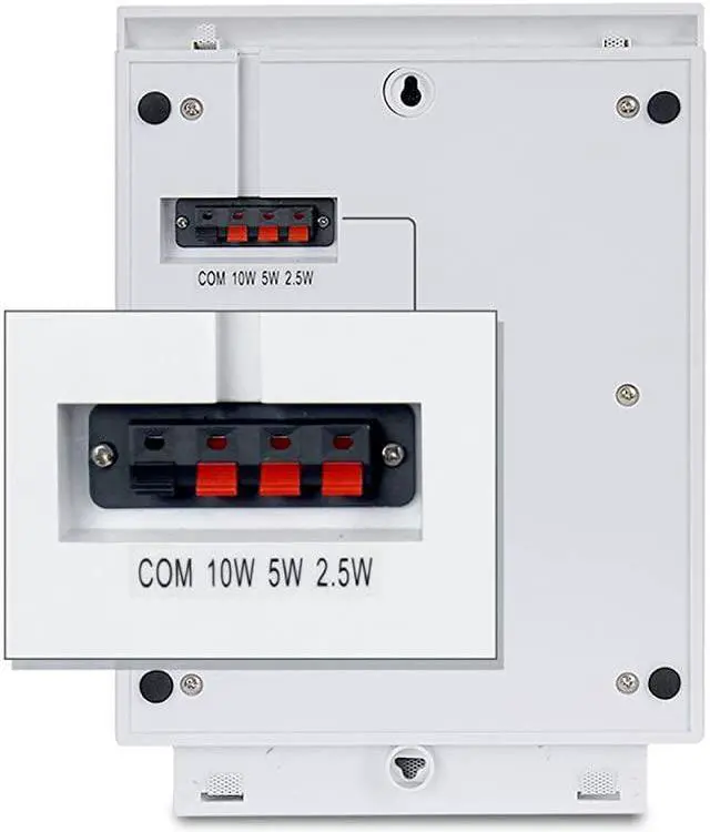 Alt view image 3 of 7 - Indoor Wall Mount PA Speaker 65 Inch 50 Watt Surface Mountable Public Address Speaker with 70 Volt Transformer 130 Hz to 15 kHz Frequency Response 8 Ohm  PDWT6 SILVER