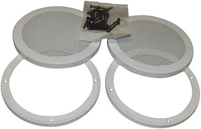 Alt view image 4 of 4 - RH-4002-6.5-2-A White Universal Surface Mount 6-1/2" Speaker Covers, Pair