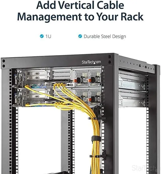 Alt view image 2 of 7 - CMHOOK1UN .com 1U Vertical 1.8 x 3.9in Server Rack Cable Management D-Ring Hook w/ Flexible Opening - Network Rack-Mount Cord Organizer Ring (CMHOOK1UN) Black