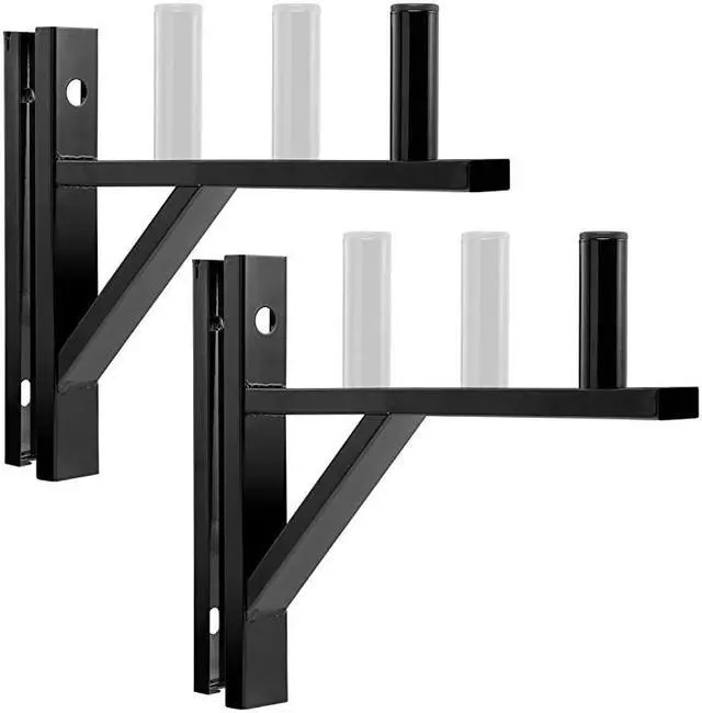 Alt view image 3 of 7 - Wall Mount Speaker Bracket for Professional Audio PA Speaker Holder Set of 2 Pair Heavy Duty Metal Supports 90 Lbs. Weight Capacity Interchangeable Posts Black - LYXWSB15B