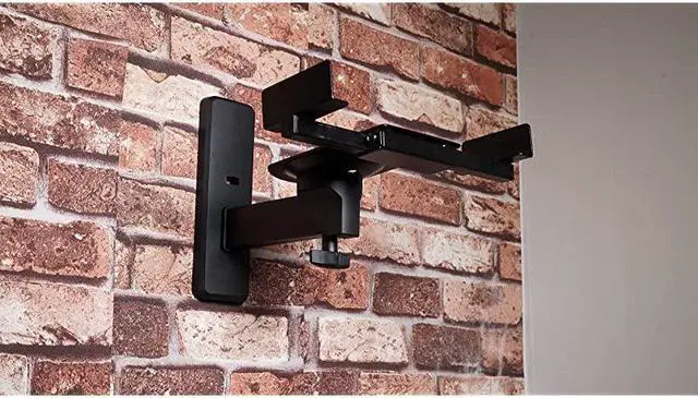 Alt view image 4 of 7 - Pair  RHSB8 Wall Mount Swivel Home Theater Bookshelf Speaker Brackets,Black