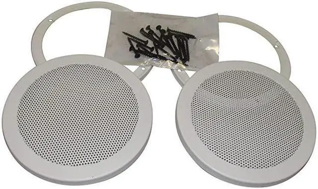 Alt view image 2 of 4 - RH-4002-6.5-2-A White Universal Surface Mount 6-1/2" Speaker Covers, Pair