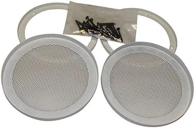Alt view image 3 of 4 - RH-4002-6.5-2-A White Universal Surface Mount 6-1/2" Speaker Covers, Pair