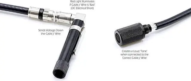 Alt view image 5 of 6 - Coax) Pocket Continuity Tester (Tracer) with Voltage Toner (Sound) and Barrel Connector Bundle, For testing, labeling, and identifying lines - POCKET TONER
