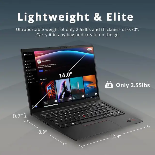 Main image of Lenovo ThinkPad X1 Carbon Gen 10 21CB009HUS 14" Touchscreen Notebook - WUXGA - 1920 x 1200 - Intel Core i7 12th Gen i7-1260P Dodeca-core (12 Core) - 16 GB Total RAM - 16 GB On-board Memory - 512