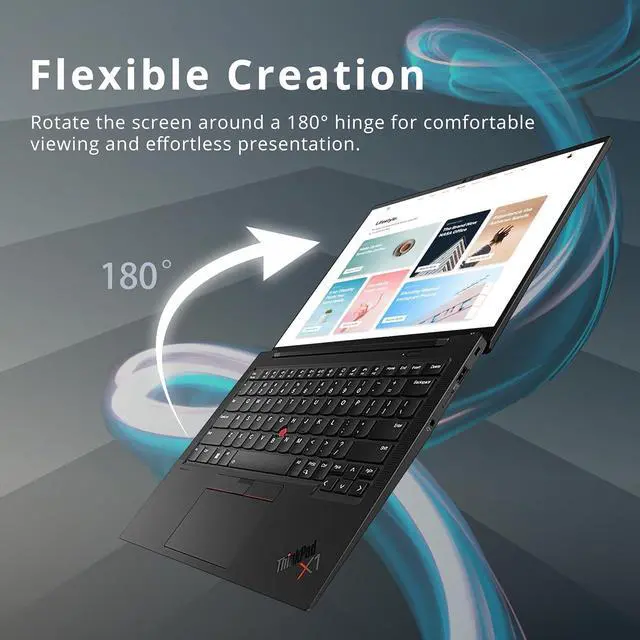 Alt view image 2 of 5 - Lenovo ThinkPad X1 Carbon Gen 10 21CB009HUS 14" Touchscreen Notebook - WUXGA - 1920 x 1200 - Intel Core i7 12th Gen i7-1260P Dodeca-core (12 Core) - 16 GB Total RAM - 16 GB On-board Memory - 512