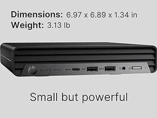 Alt view image 5 of 6 - HP Elite Mini 800 G9 Business Desktop TFF PC | Intel Core i5-12500T 6-Core | 32GB DDR5 RAM | 256GB PCIe SSD | Intel UHD 770 Graphics | Wi-Fi + Bluetooth | HDMI + DisplayPort + VGA | Windows 11 Pro