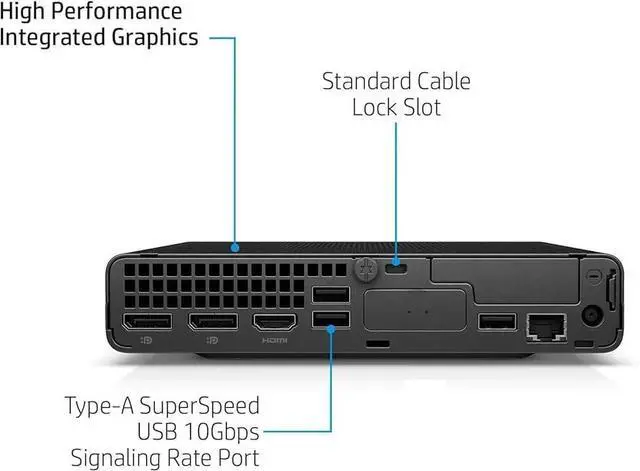 Alt view image 4 of 6 - HP Elite Mini 800 G9 Business Desktop TFF PC | Intel Core i5-12500T 6-Core | 32GB DDR5 RAM | 256GB PCIe SSD | Intel UHD 770 Graphics | Wi-Fi + Bluetooth | HDMI + DisplayPort + VGA | Windows 11 Pro