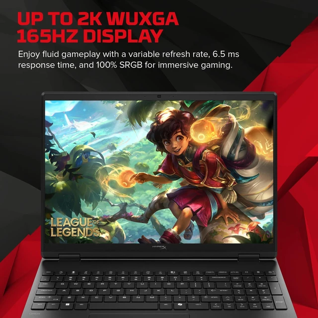 Alt view image 5 of 7 - HP HyperX OMEN 15 RGB Gaming Laptop, Intel Core i7-14650HX, 16GB DDR5 RAM, 1TB SSD, NVIDIA GeForce RTX 5060 8GB GDDR7, 15.3" WUXGA IPS 165Hz Display, Wi-Fi 7, Windows 11 Home, Shadow Black