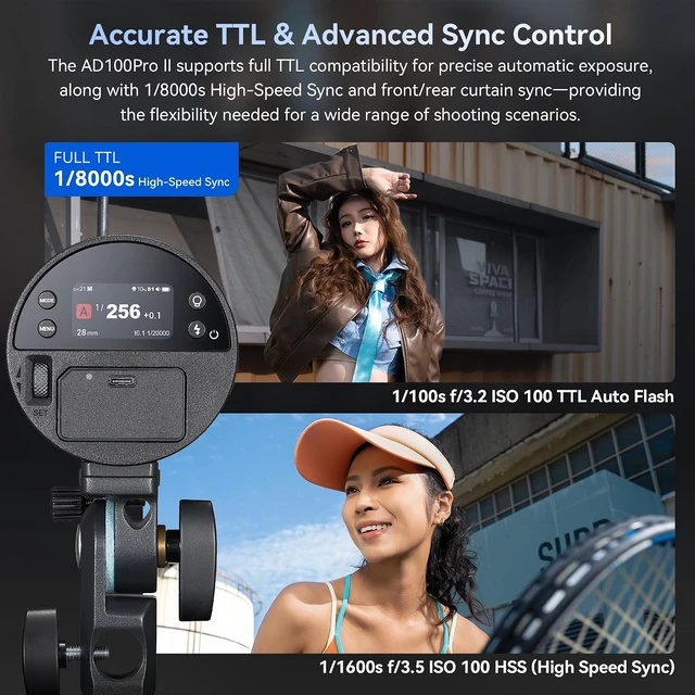 Alt view image 6 of 6 - Godox AD100Pro II Pocket Flash #AD100PROII
