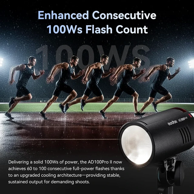 Alt view image 5 of 6 - Godox AD100Pro II Pocket Flash #AD100PROII