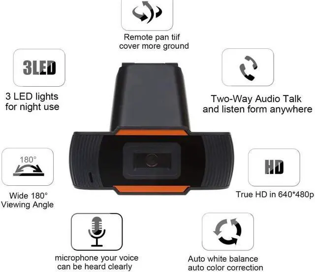 Alt view image 5 of 6 - Web Camera Computer PC Laptop 12MP USB2.0 Webcam 720P HD Camera with Microphone for PC Laptop Web Cam Web Camera