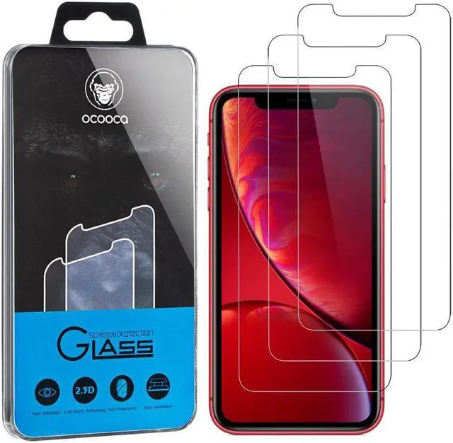 Alt view image 6 of 6 - 3PCS Tempered Glass Film for Apple iPhone 11 Screen Protector and iPhone XR Screen Protector 6.1"