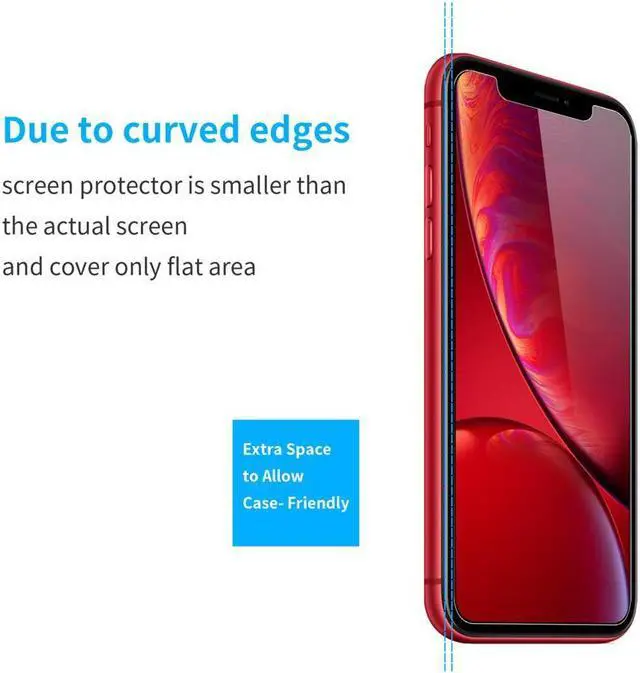 Alt view image 2 of 6 - 3PCS Tempered Glass Film for Apple iPhone 11 Screen Protector and iPhone XR Screen Protector 6.1"
