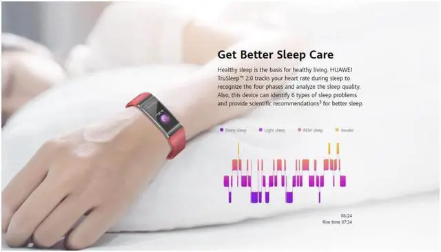 Alt view image 5 of 7 - HUAWEI Band 4 Pro - Smart Band Fitness Tracker with 0.95 Inch AMOLED Touchscreen, 24/7 Heart Rate Monitor, Blood Oxygen Saturation Monitor, Built-in GPS, 5ATM Waterproof - Cinnabar Red