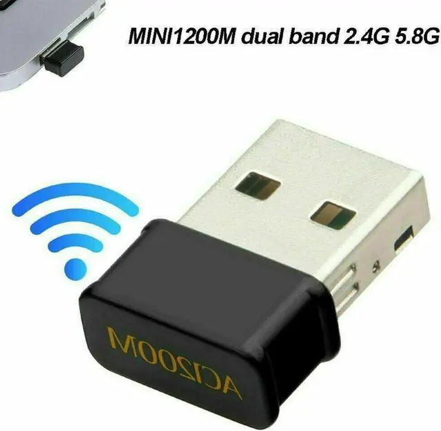 Alt view image 4 of 7 - Wireless Lan USB PC WiFi Adapter Network 802.11AC 1200Mbps Dual Band 2.4G / 5G