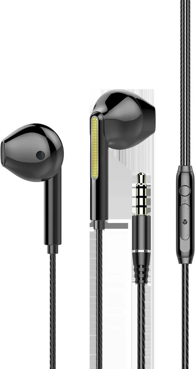 Alt view image 2 of 5 - Earbuds Headphones , Wired Earbud with Heavy Bass Stereo Noise Blocking, Microphone, Compatible with iPhone, Android Phones, Laptops, Computers, iPad or Any Device with 3.5mm Interface