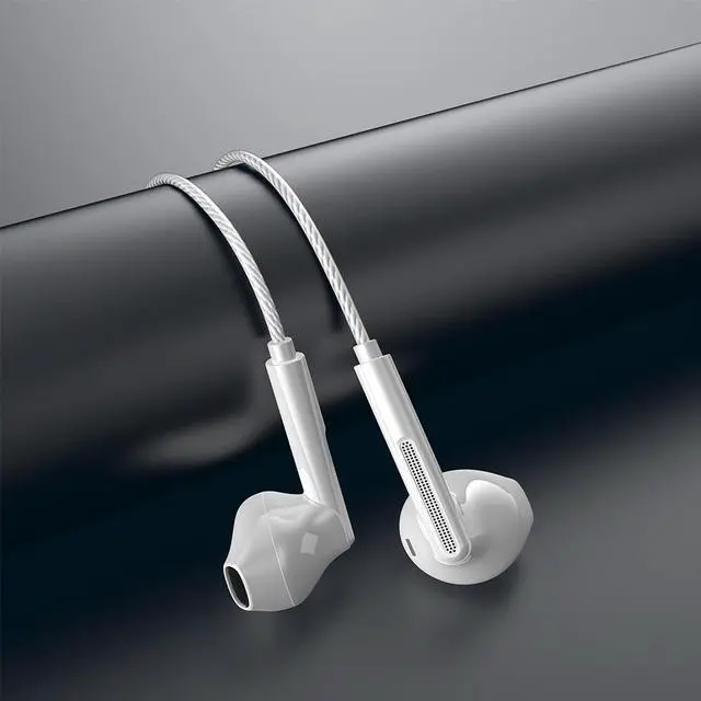 Alt view image 2 of 3 - USB Type C Headphones, HiFi Stereo Wired Earphone Compatible Huawei Xiaomi White