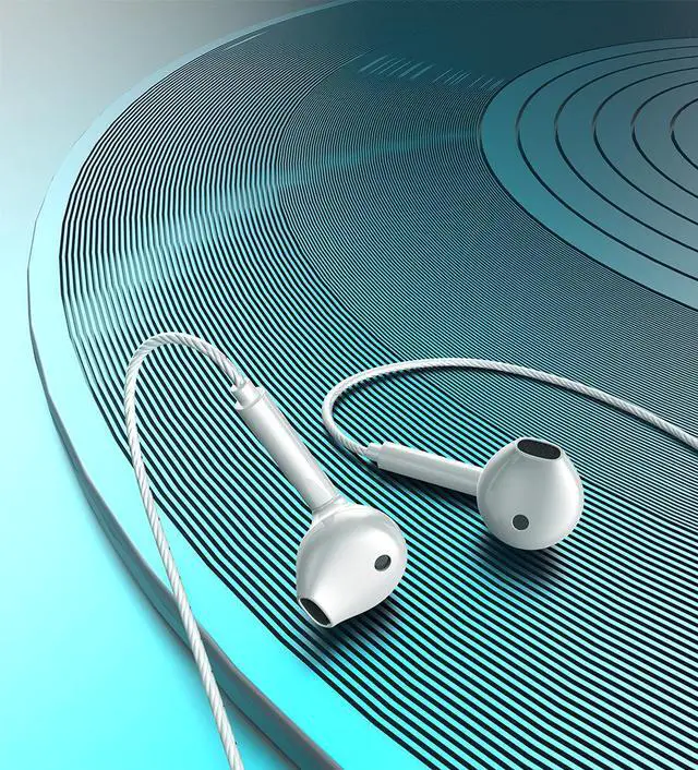 Alt view image 3 of 3 - USB Type C Headphones, HiFi Stereo Wired Earphone Compatible Huawei Xiaomi White