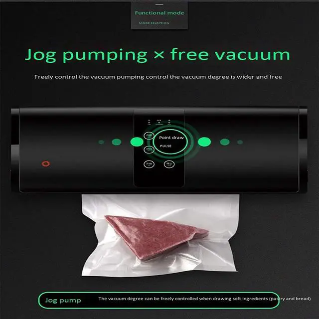 Alt view image 3 of 7 - Vacuum sealing machine - food vacuum sealing machine for food fresh-keeping device,17*25 grain bags*10 pieces as a gift,and SX-280-acuum sealing machine for fresh-keeping