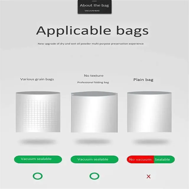 Alt view image 5 of 7 - Vacuum sealing machine - food vacuum sealing machine for food fresh-keeping device,17*25 grain bags*10 pieces as a gift,and SX-280-acuum sealing machine for fresh-keeping
