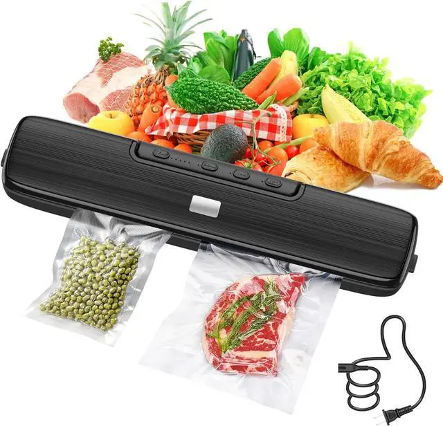 Alt view image 6 of 7 - Vacuum-Sealer-Machine - Food Vacuum Sealer for Food Saver - Automatic Air Sealing System for Food Storage Dry and Moist Food Modes Compact Design 12.6 Inch with 15Pcs Seal Bags Starter Kit