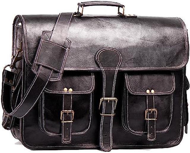 18 inch discount leather messenger bag