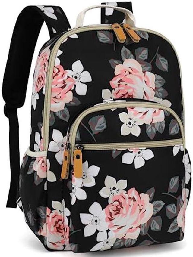 Leaper Water resistant Floral Laptop Backpack Shouler Bag Bookbags