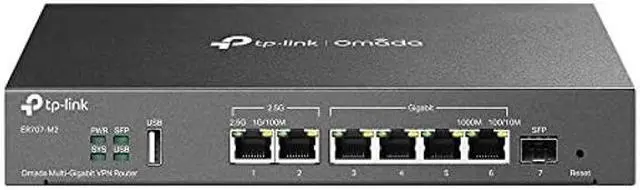 Main image of TP-Link ER707-M2 | Omada Multi-Gigabit VPN Router | Dual 2.5Gig WAN Ports | High Network Capacity | SPI Firewall | Omada SDN Integrated | Load Balance | Lighting Protection