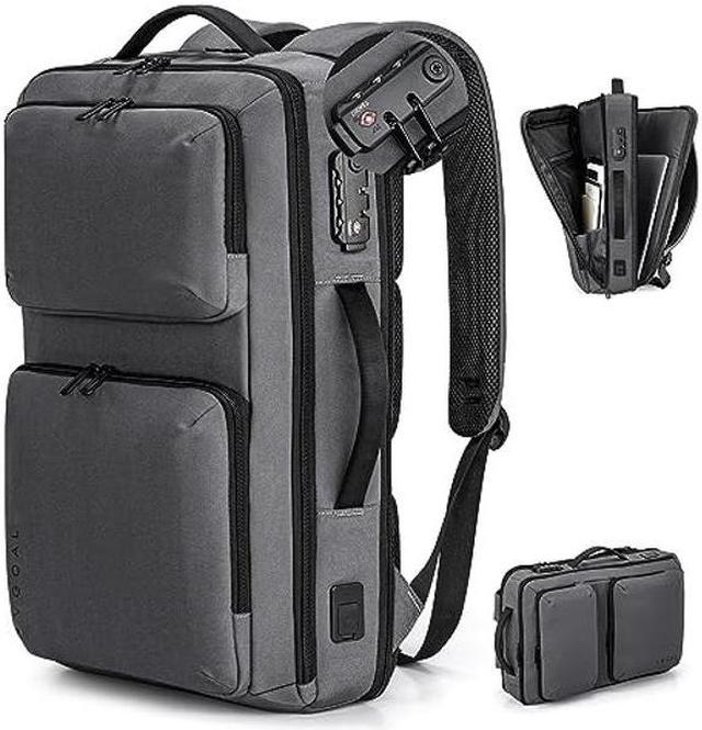 VGOAL Anti theft Laptop Backpack - Business Slim Travel Backpack With TSA  Lock, 15.6 Inch Water Resistant Trendy Bookbag Computer Daypack With USB  Charging Port Gift For Men Women(Grey) 