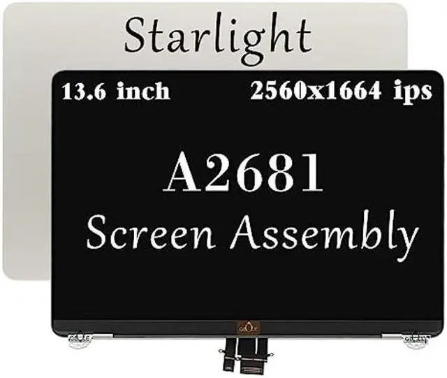 Main image of GBOLE A2681 LCD Screen Replacement for MacBook Air M2 13.6" A2681 EMC 4074 MLXW3 MLXX3 MLXY3 MLY03 MLY13 MLY23 MLY33 MLY43 Full LED LCD Screen Display Assembly (Starlight)