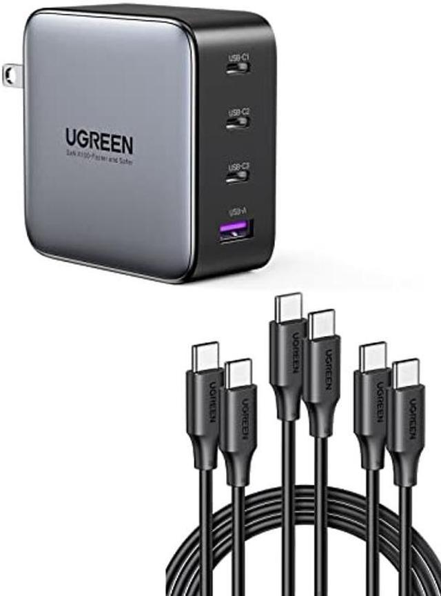 UGREEN 100W USB C Charger Bundle with 3-Pack USB C Cable 6.6FT 