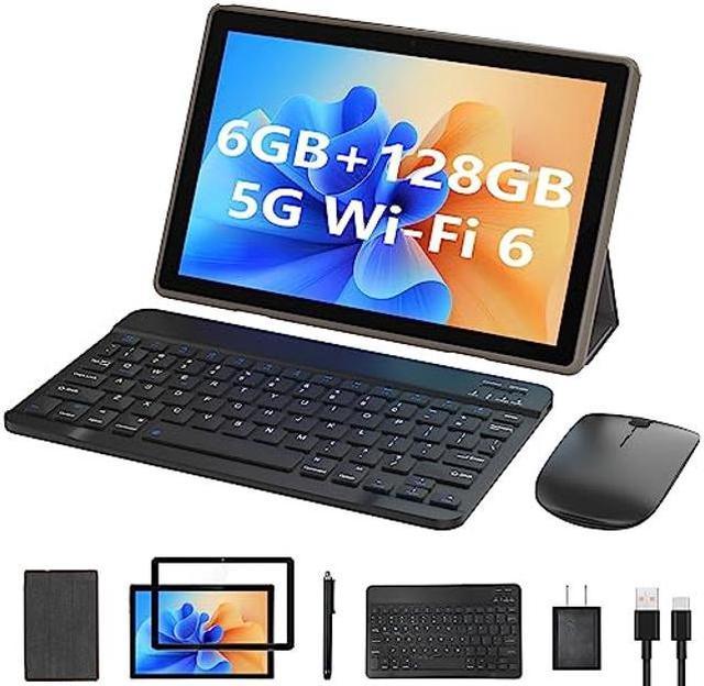 Tablet with Keyboard, 2023 Latest 10.1 inch 2 in 1 6GB RAM+128GB