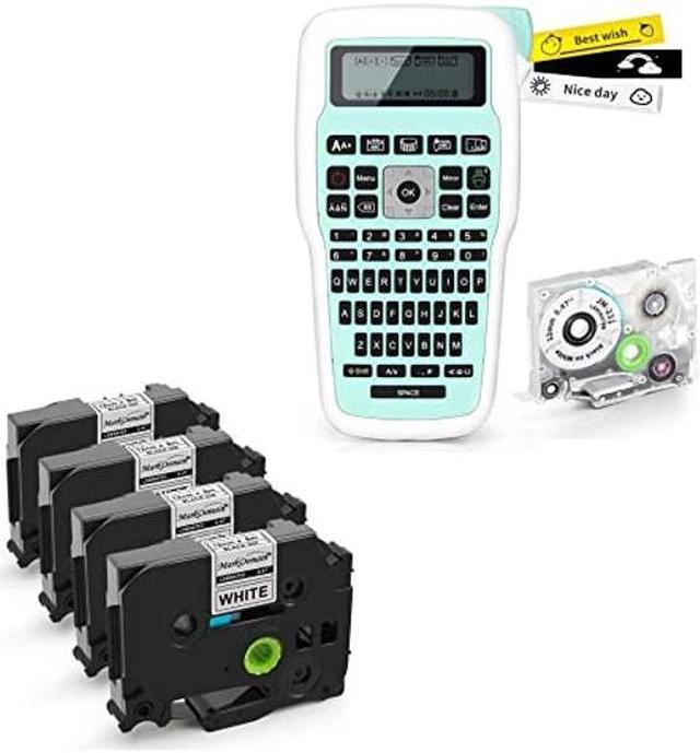 E1000 Label Maker Machine with 5-Pack 231 Label Tape, Portable Hand-Held  Label Printer with Tape, QWERTY Keyboard, Easy to Use with Multiple  Symbols, Labeler for Office/HomeOrganization, Green 