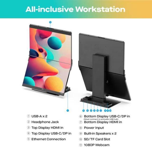 Mobile Pixels Geminos (2 x 24 inch) IPS Dual Stacked Computer