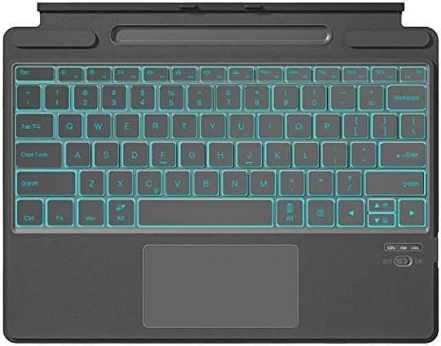 Qulose Surface Pro 8 Keyboard, 7 Color Backlight Keyboard for