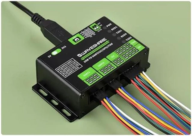 Main image of USB To UART/I2C/SPI/JTAG Converter, Support USB to 2-CH UART,USB to 1-CH UART+ 1-CH I2C+1-CH SPI, USB to 1-CH UART+1-CH JTAG, Compatible Win7/8/8.1/10/11, Linux, 3.3V and 5V, Aluminum Alloy Case