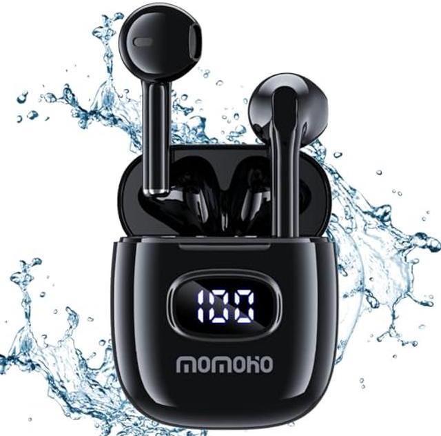 MOMOHO T11 Wireless Earbuds for iPhone Android with LED Power