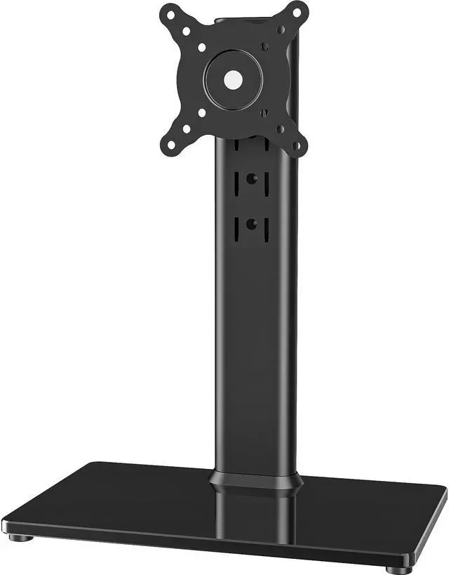 Main image of Single LCD Computer Monitor Free-Standing Desk Stand Mount Riser for 13 inch to 32 inch screen with Swivel, Height Adjustable, Rotation, Vesa Base Stand Holds One (1) Screen up to 77Lbs(HT05B-001))