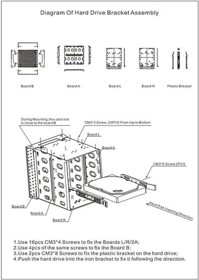Alt view image 5 of 5 - Stainless Steel Hard Drive Cage, 5.25" to 5X3.5 Rack SAS for Computer, Hard Driver Tray with Fan Space, Hard Drive Cage Adapter Rack Bracket