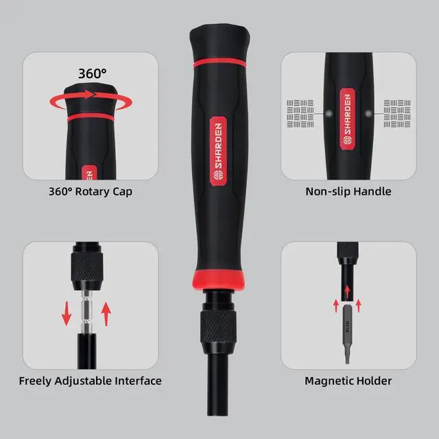 Alt view image 4 of 5 - SHARDEN Precision Screwdriver Set 153 in 1 Small Screwdriver Set with Case Magnetic Electronic Repair Tool Kit for Computer, Laptop, Cell Phone, PC, iPhone, MacBook, PS5, PS4, Xbox, Eyeglasses, Watch