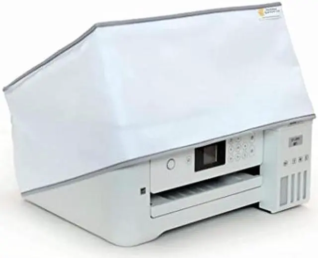 Alt view image 2 of 2 - The Perfect Dust Cover LLC The Perfect Dust Cover, White Vinyl Cover Compatible with Epson EcoTank ET-2850 and Epson EcoTank ET-3830 All-in-One Printers, Anti Static and Waterproof Dust Cover