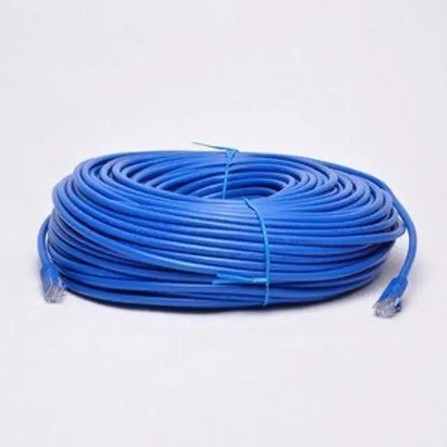 Main image of UbiGear 200ft Blue RJ45 CAT6 Ethernet LAN Network Internet Computer Solid Wire 23 AWG UTP Cable