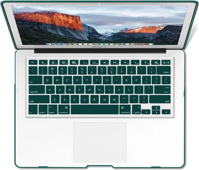 Alt view image 4 of 5 - IBENZER Compatible with MacBook Pro 13 Inch case A1278 2012-2008, Hard Shell Case with Bag & Keyboard & Screen Cover for Old Version Mac Pro 13 with CD-ROM, Quetzal Green, P13QUGN+3SP
