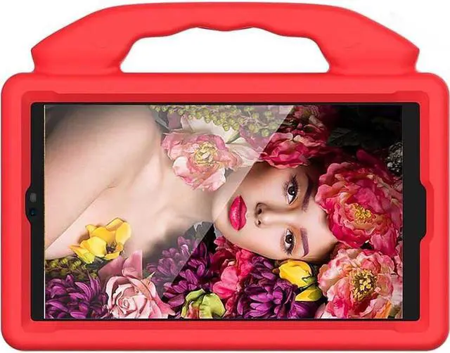 Main image of SaharaCase KidProof Case for Samsung Galaxy Tab A7 Lite - Built-in Kickstand, Convenient Handle, Shock-Absorbing Corners (Red)