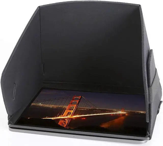 Alt view image 2 of 5 - Surf To Summit Collapsible Molded iPad Sun Shade and Privacy Hood Compatible with iPad 10.2 Inch Sun Shade and Privacy Hood Case Travel Cover Protector Monitor Hood Made in USA, SSPRO11, Black