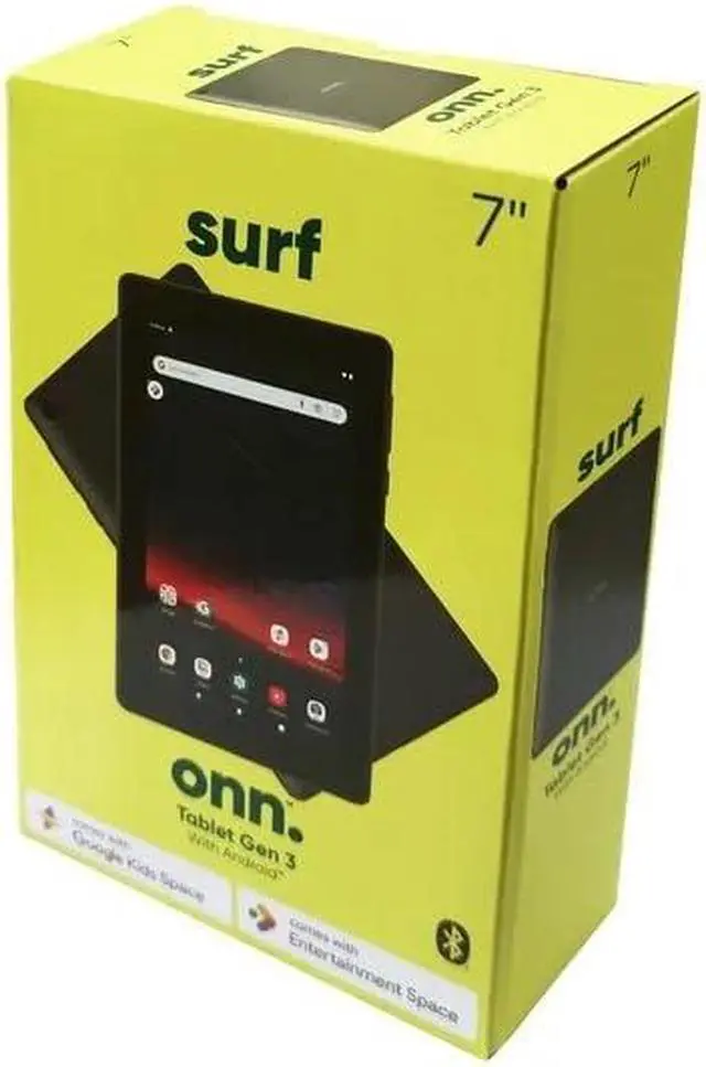 Alt view image 5 of 5 - Onn Surf Tablet Gen 3 2022 MTK Quad-Core 32GB eMMC 2GB 7" (1024x600) Touchscreen Android 12 Go 2 Cameras Charcoal