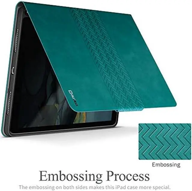Alt view image 4 of 5 - auaua Case for iPad 10th Generation 2022, 10.9 inch Case with Pencil Holder, Auto Sleep/Wake, Adjustable Stand, PU Leather (Green)