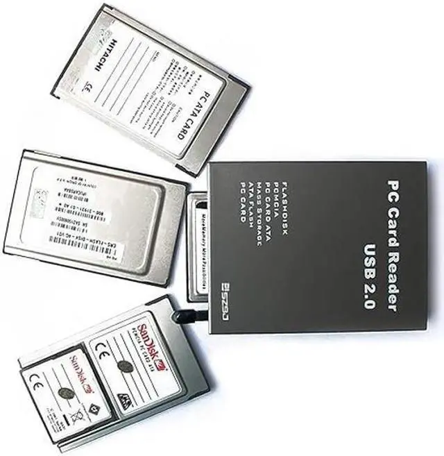 Alt view image 2 of 5 - SZBJ USB2.0 Plastic Version Interface PCMCIA Card Reader,Read Flashdisk,PCMCIA,PC Card ATA,Mass Storage ATA Flash,PC Card (Card Reader, Gray)