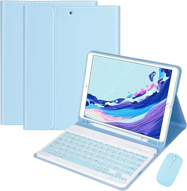 Main image of QIYIBOCASE Galaxy Tab S6 Lite 2024/2022/2020 Keyboard Case with Mouse, Detachable Magnetic Keyboard Cover with S Pen Holder and Mouse for Galaxy S6 lite (SM-P620/P625/P613/P619/P615/P610), (Sky Blue)